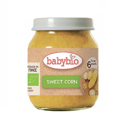 Babybio Sweet Corn Vegetable Puree for Children 6+ Months 4.59 oz (130 g)