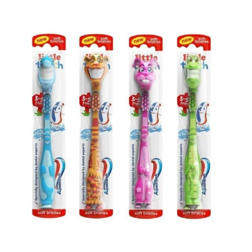 Aquafresh Little Teeth Children's Toothbrush for Cleaning and Caring for Baby Teeth Recommended Age 3-5 Years.