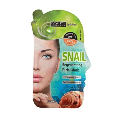 Beauty Formulas Snail Regenerating Face Mask with Snail Extract 1 pc