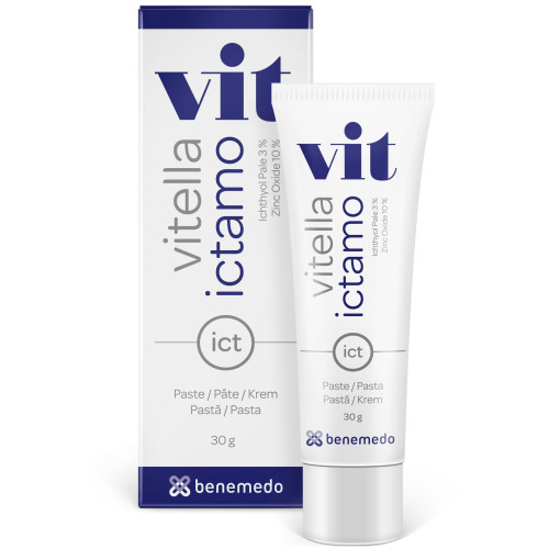 Benemedo Vitella Ictamo Face and Body Cream for Seborrhea Psoriasis Acne Eczema and Other Conditions 1.06 oz (30 g)