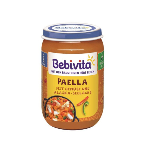 Bebivita Paella Puree with Vegetables and Fish for Children 12+ Months 7.76 oz (220 g) - 15601