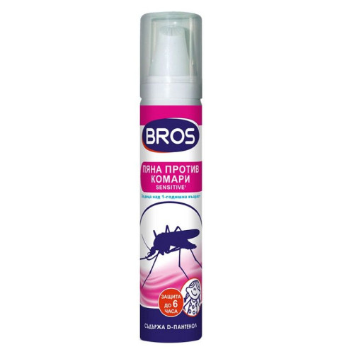 Bros Sensitive Mosquito Repellent Foam 3.04 fl oz (90 ml)