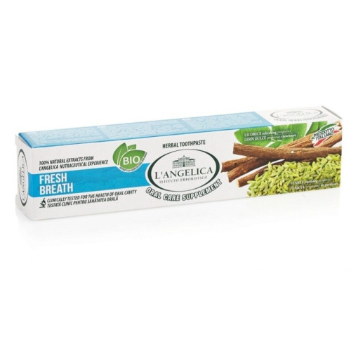 Langelica Organic Toothpaste with Thyme Mint and Basil 2.54 fl oz (75 ml)