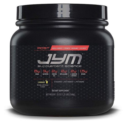 Jym Post Post-workout Product for Muscle Growth Strength and Endurance Recovery Lemonade 1.25 lb (568 g)