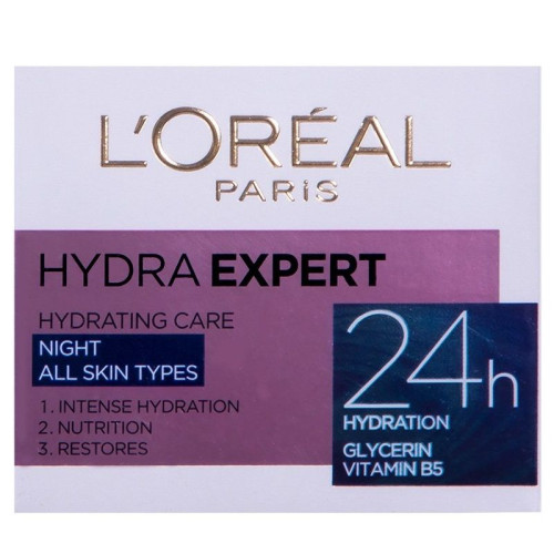 L'oreal Hydra Expert Hydrating Night Cream for the Face 1.69 fl oz (50 ml)
