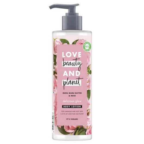 Love Beauty and Planet Muru and Rose Hydrating Body Lotion for Dry Skin 16.91 fl oz (500 ml)