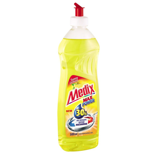 Medix Max Power Lemon Dishwashing Liquid with Lemon Scent 15.22 fl oz (450 ml)