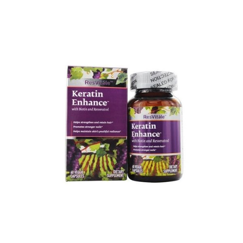 Resvitale Keratin Revitalizes Hair Nails and Skin 500 mg 60 Capsules