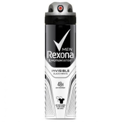 Rexona Men Invisible Black and White Deodorant Spray for Men 5.07 fl oz (150 ml)