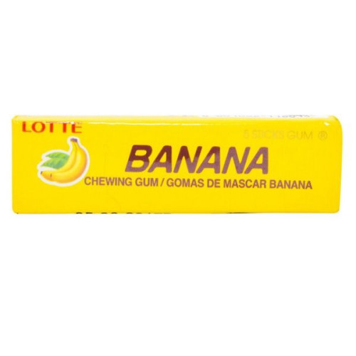 Lotte Banana Flavor Gum 5 Strips