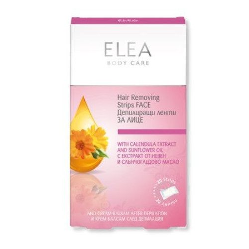 Elea Depilatory Strips for the Face with Calendula and Sunflower Oil 20 pcs