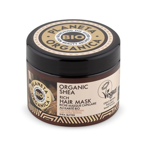 Planeta Organica Shea Nourishing and Restoring Hair Mask with Organic Shea Butter 10.14 fl oz (300 ml)