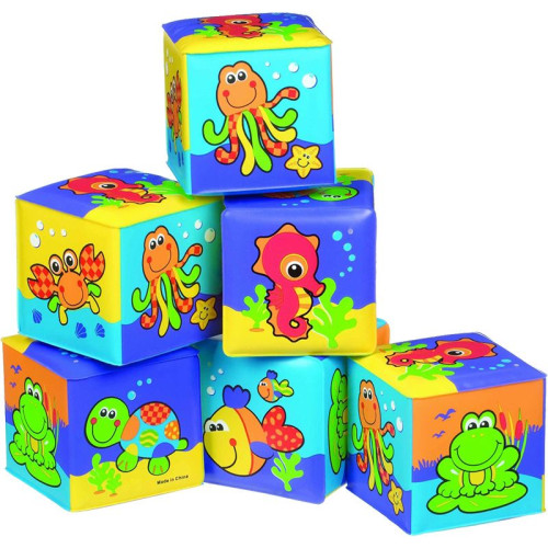 Playgro Soft Bath Cubes 6 pcs for Children 6+ Months - 0509