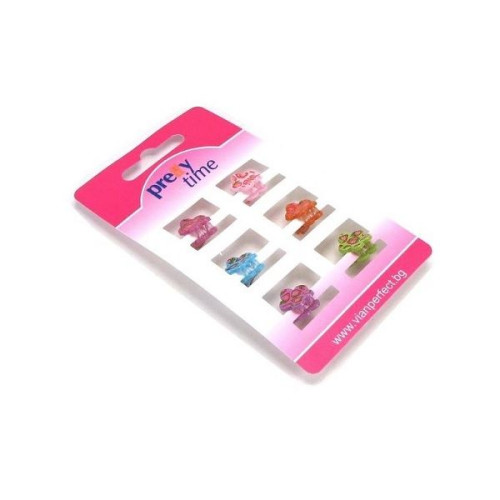 Pretty Time Hair Clips 6 pcs - JAC120233