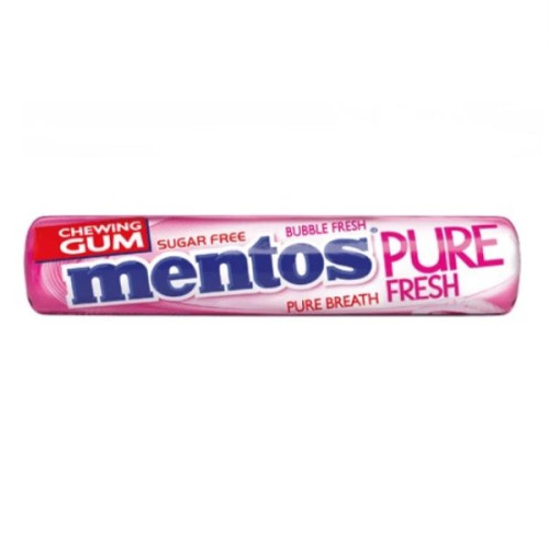 Mentos Pure Fresh Bubble Fresh Fruit Flavor Chewing Gum 8 pcs