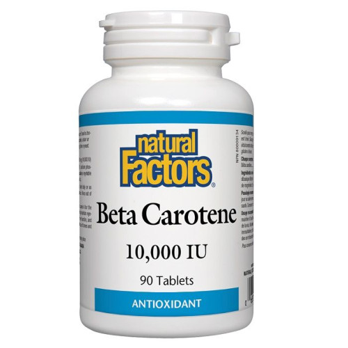 Natural Factors Beta Carotene for Overall Health and Strong Immunity 90 Tablets