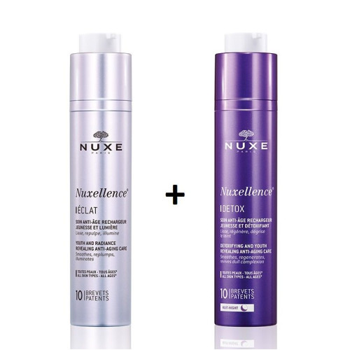 Nuxe Nuxellence Promo Set for Anti-Aging Face Care Eclat Day Fluid and Detox Night Fluid