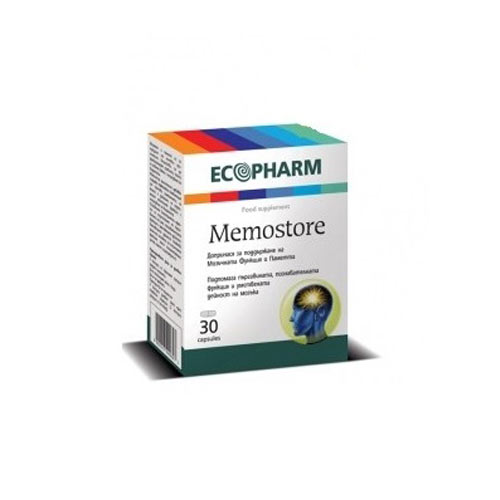 Ecopharm Memostor for Better Brain Function Memory and Concentration 30 Capsules