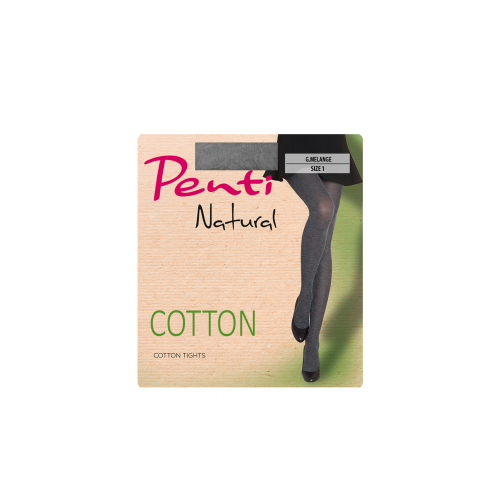 Penti Natural Cotton Women's Cotton Tights Color Grey Melange Size L 1 pc
