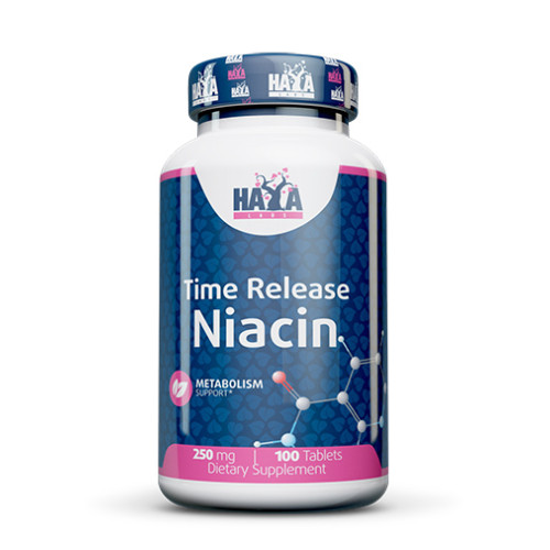 Haya Labs Niacin / Time Release / 250 mg 100 Tablets