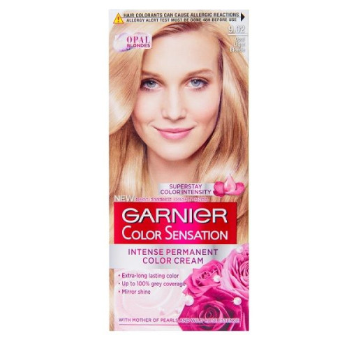 Garnier Color Sensation Permanent Hair Dye Opal Light Blonde 9.02