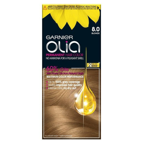 Garnier Olia Permanent Ammonia-Free Hair Dye 8.0 Medium Blonde