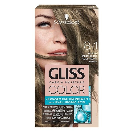Gliss Color Permanent Hair Color 8-1 Cool Medium Brown