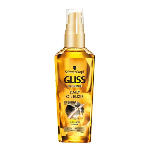 Gliss Daily Oil Elixir for Daily Care of Very Dry and Damaged Hair 2.54 fl oz (75 ml)