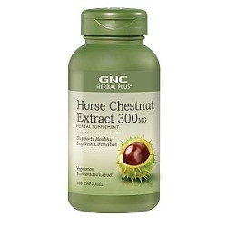 GNC Herbal Plus Horse Chestnut with Wild Chestnut Extract 300 mg 100 Capsules