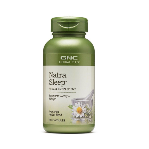 GNC Herbal Plus Natra Sleep for Insomnia with a Calming Effect 100 Capsules