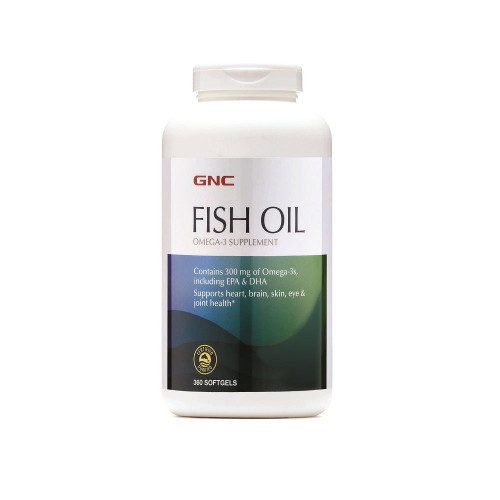 GNC Fish Oil 360 Softgel Capsules - Source of Omega-3 Fatty Acids
