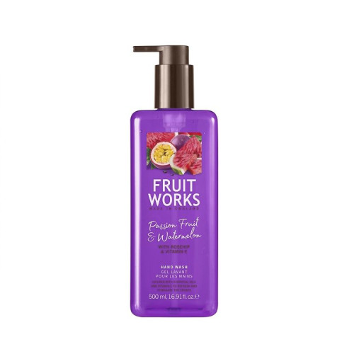 Friut Works Liquid Hand Soap with Passion Fruit and Watermelon Fragrance 16.91 fl oz (500 ml)