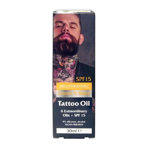 Groom N Shave Sunscreen Oil for Tattoos SPF 15 1.01 fl oz (30 ml)