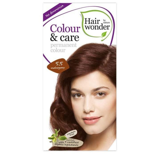 Hairwonder Color and Care Permanent Ammonia-Free Hair Dye Color 5.5 Mahogany