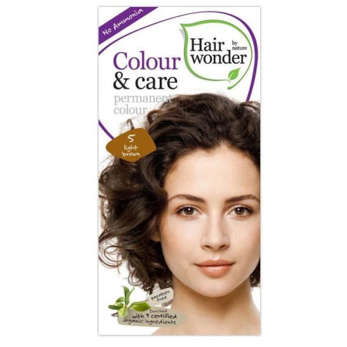 Hairwonder Color and Care Permanent Ammonia-Free Hair Dye Color 5 Light Chestnut