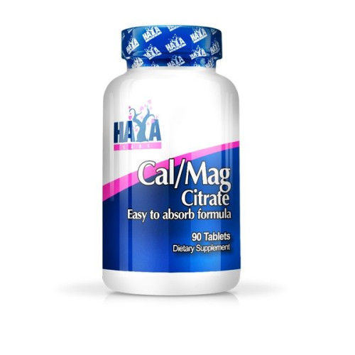 Haya Labs Cal-Mag Citrate for Healthy and Strong Bones 90 Tablets