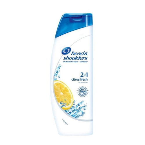Head & Shoulders Citrus Fresh 2 in 1 Anti-Dandruff Shampoo and Conditioner for Oily Hair 12.17 fl oz (360 ml)