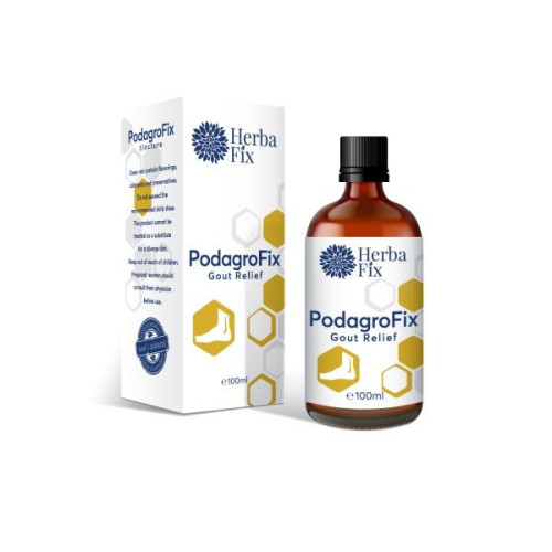 Herbafix Podagrofix for Chronic Gout Joint and Lower Back Pain 3.38 fl oz (100 ml)