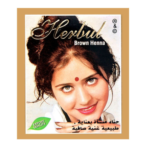 Herbul Indian Henna for Hair Brown Color 1 pc