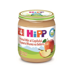 Hipp Organic Apple Fruit Puree for Children Without Preservatives 4+ Months 4.41 oz (125 g)