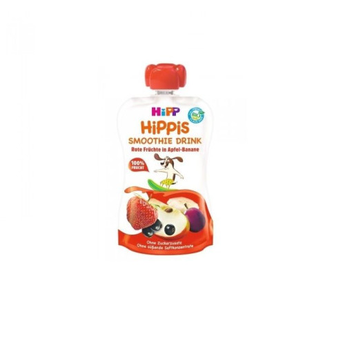 Hipp Organic Smoothie with Apple Banana and Red Fruits for Children 1+ Year 4.23 oz (120 g)