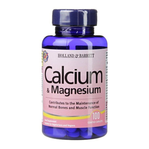 Holland and Barrett Calcium and Magnesium for Recovery and Healthy Bones 100 Tablets