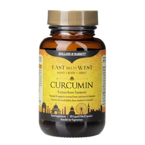 Holland and Barrett Curcumin for Healthy Bones and Joints 30 Capsules