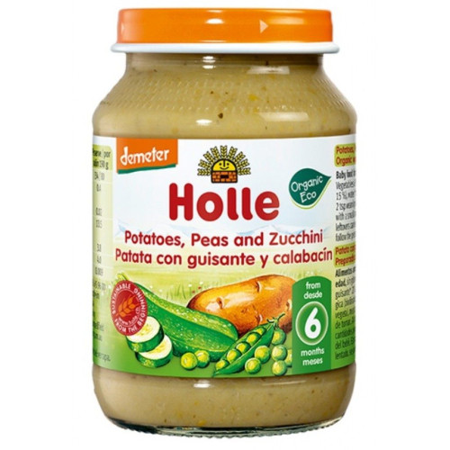 Holle Organic Potato Pea and Zucchini Puree for Children 6+ Months 6.7 oz (190 g)