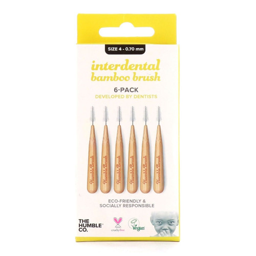 The Humble Co. Interdental Bamboo Toothbrushes Size 4 - 0.03" (0.7 mm) 6 pcs