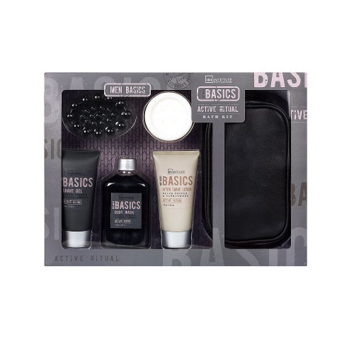 IDC Institute Men Basics Active Ritual Promo Set for Men with a Free Gift Toiletry Bag
