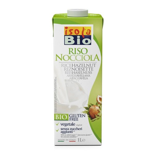 Isola Bio Organic Gluten-Free Rice and Hazelnut Drink 33.81 fl oz (1000 ml)