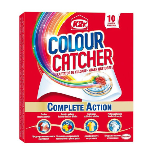 K2r Color Catcher Wipes Against Unwanted Discoloration of Laundry 10 pcs