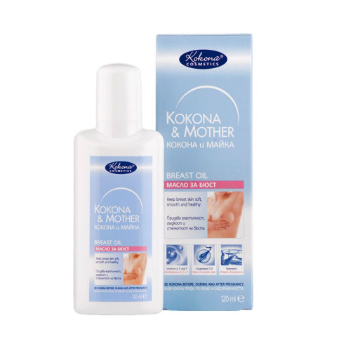 Kokona Mother Breast Oil Against Stretch Marks for a Firm Body During Pregnancy 4.06 fl oz (120 ml)