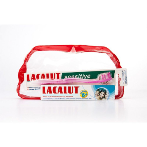 Lacalut Teens Toothbrush + Toothpaste Set for Teenagers 8+ Years and Free Pencil Case